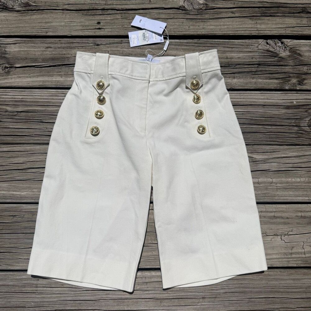 NWT Derek Lam Sailor Button Bermuda Shorts